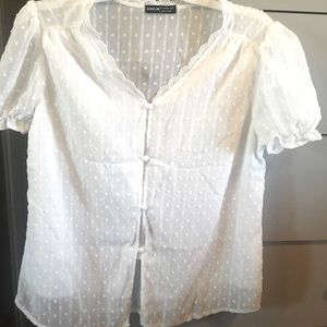 NWOT White Lace Top